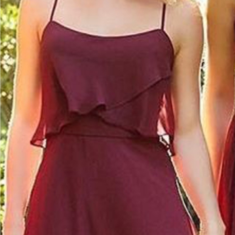 Elegant Burgundy Evening Gown